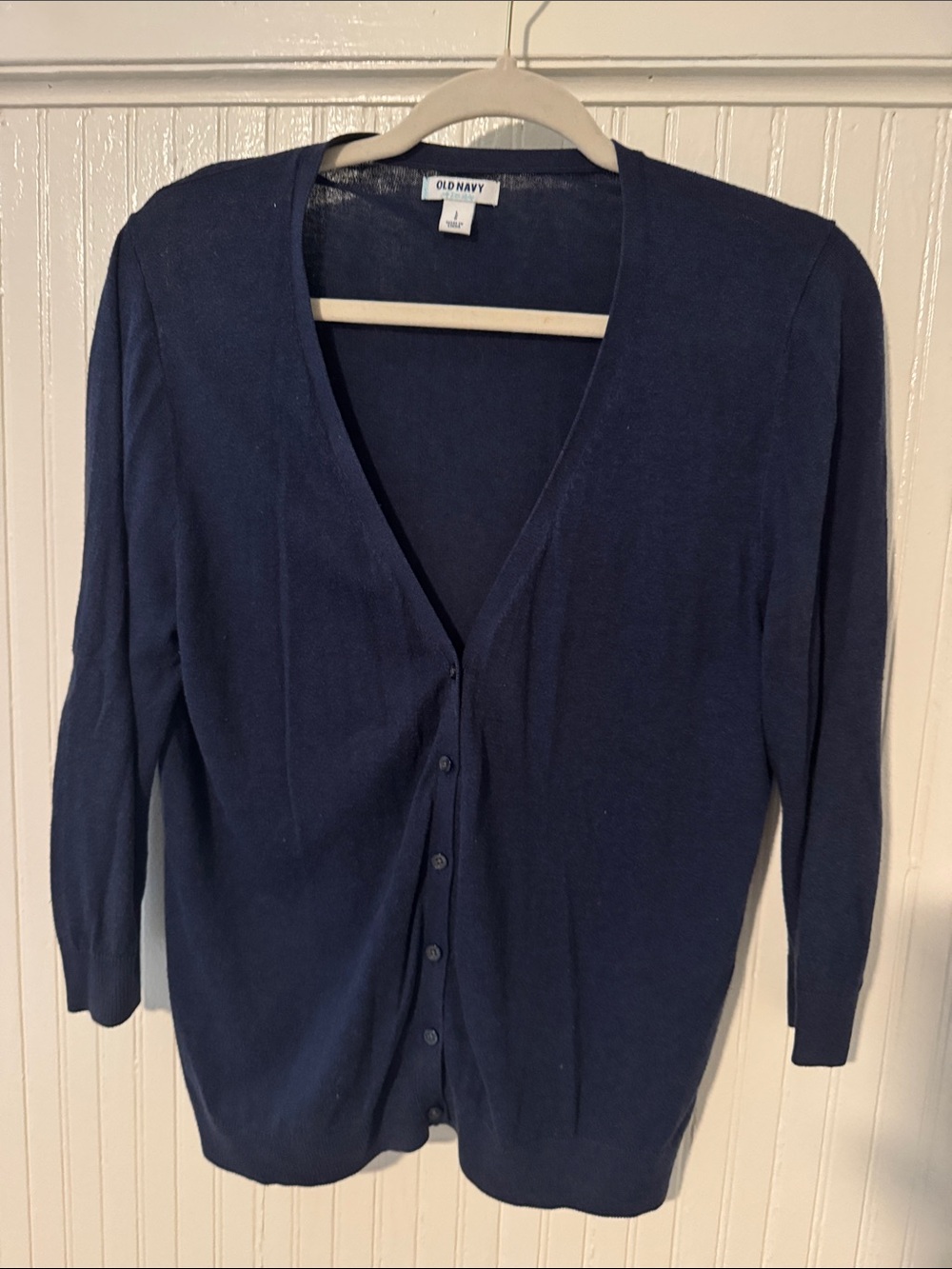 Old Navy Women's Dark Navy V-Neck Button Cardigan